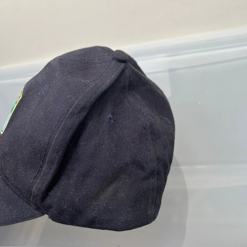 Bass Fish Hat Mens Adjustable Blue Strap Baseball Cap Sport Fishing‎ River Lake